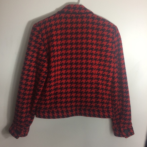 Tommy Hilfiger Houndstooth Moto Biker Jacket - Picture 4 of 5